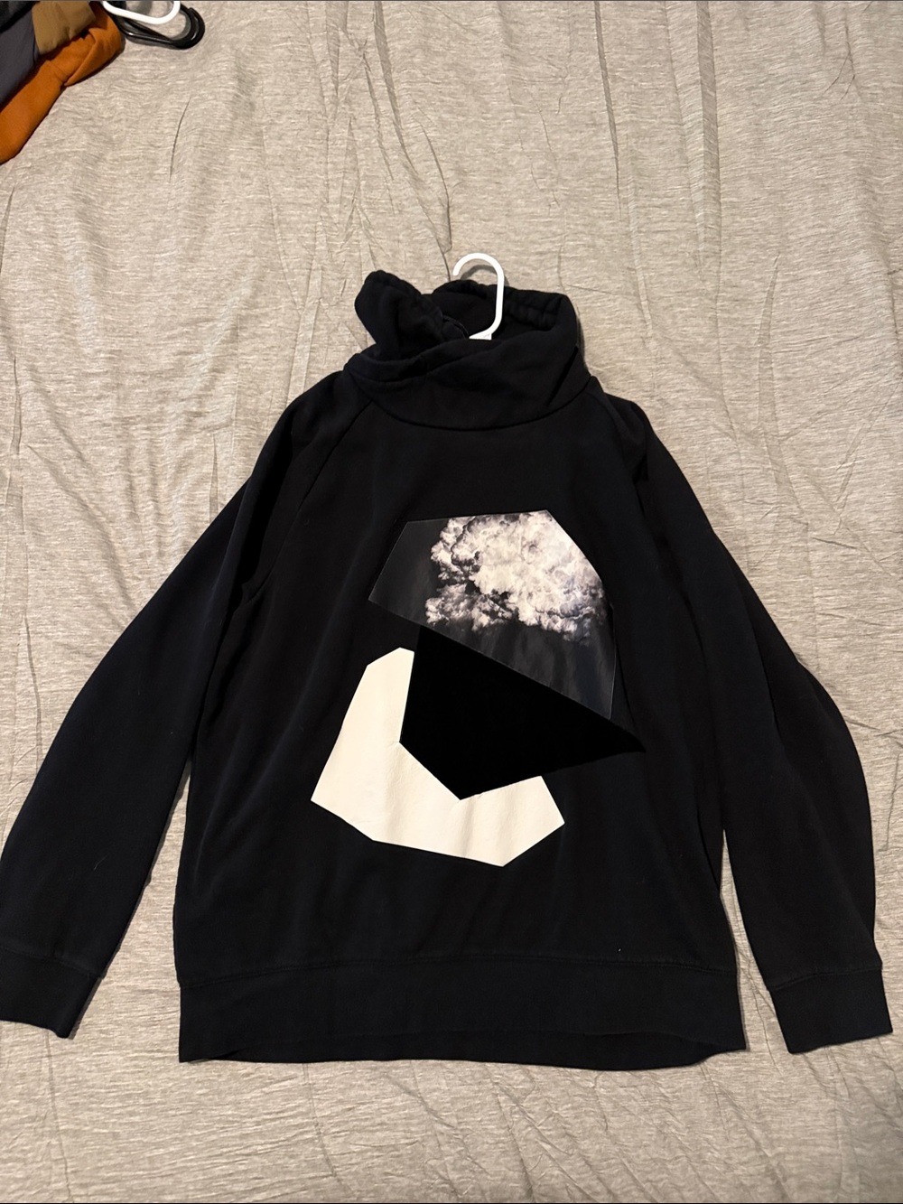 Black Graphic Turtleneck Sweatshirt - Men
